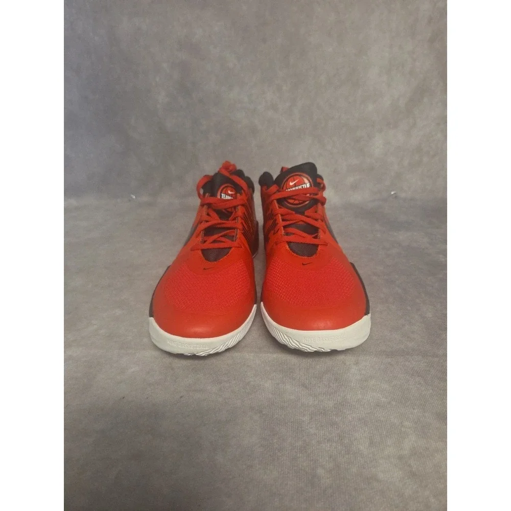 Nike Team Hustle Youth Boys Size 6 Black/Red AQ4224-600 Basketball Sneakers